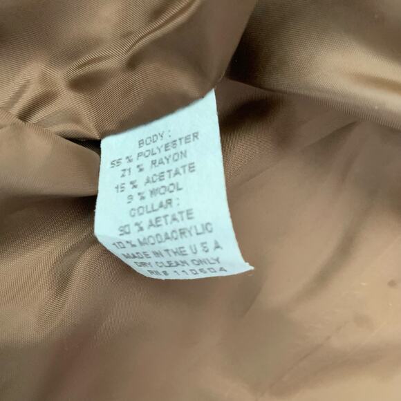 Vintage Designs by Seymour Wool Blend Faux Fur Paisley Tapestry Brown USA Jacket - Picture 7 of 8